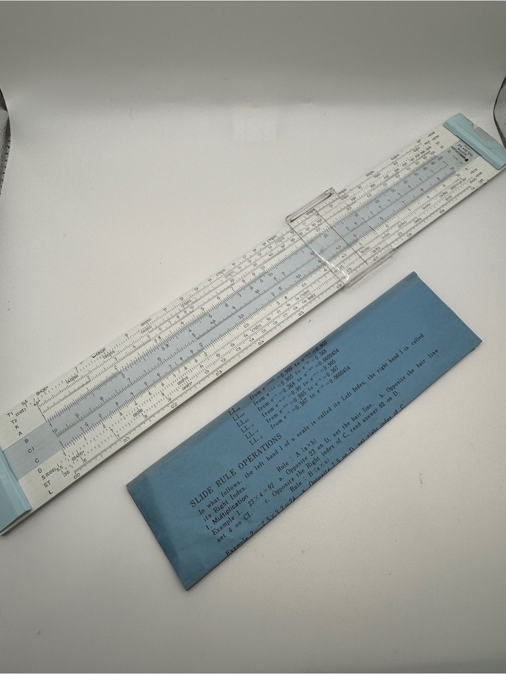 Vintage Staedtler Mars No. 944 03 Slide Rule with Blue Instructions